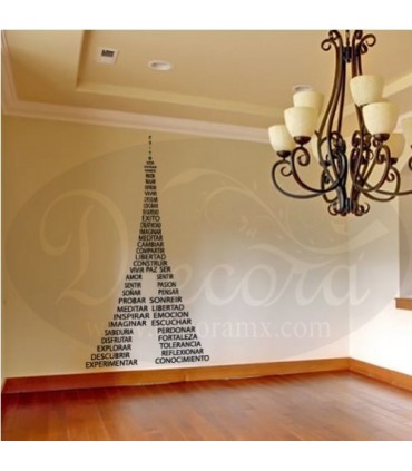 Vinilo Torre Eiffel Letras 146