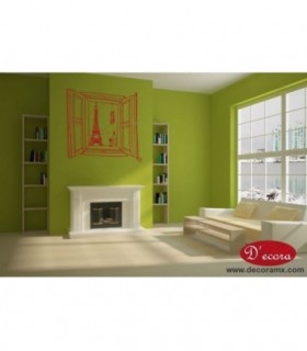 Vinilo Torre Eiffel Ventana 167