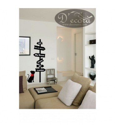 Vinilo Señalamientos Gato