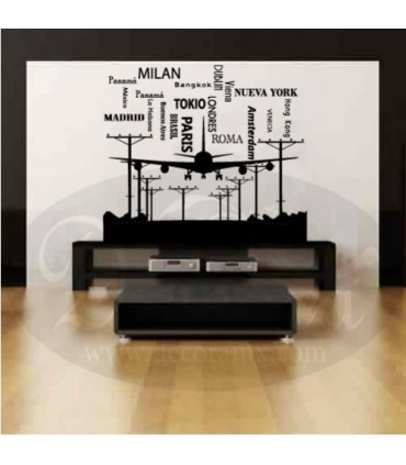 Vinilo Avión Ciudades 246