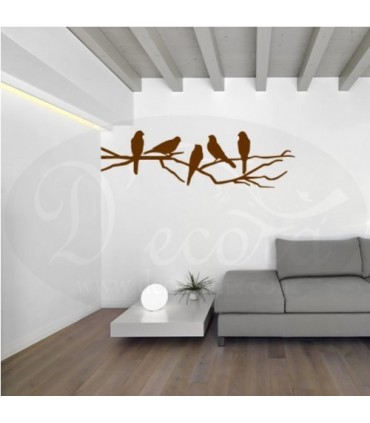 Vinilo Rama Con Pájaros 264