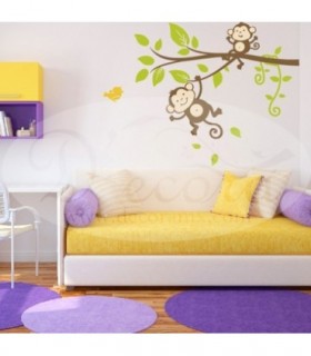 Vinilo Rama Con Changuitos 305