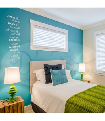 Vinilo Texto Piensa - +