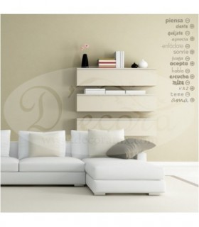 Vinilo Texto Piensa - +