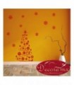 Vinilo Árbol Navideño y Copos 1011