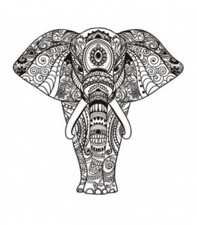 Vinilo Mandala Elefante 1031