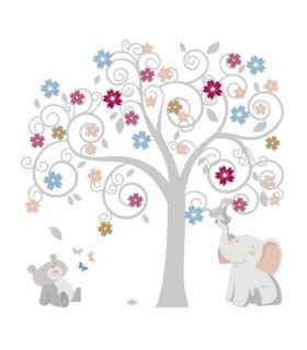 Vinilo Árbol Elefante 1033
