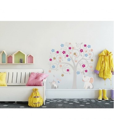 Vinilo Árbol Elefante 1033